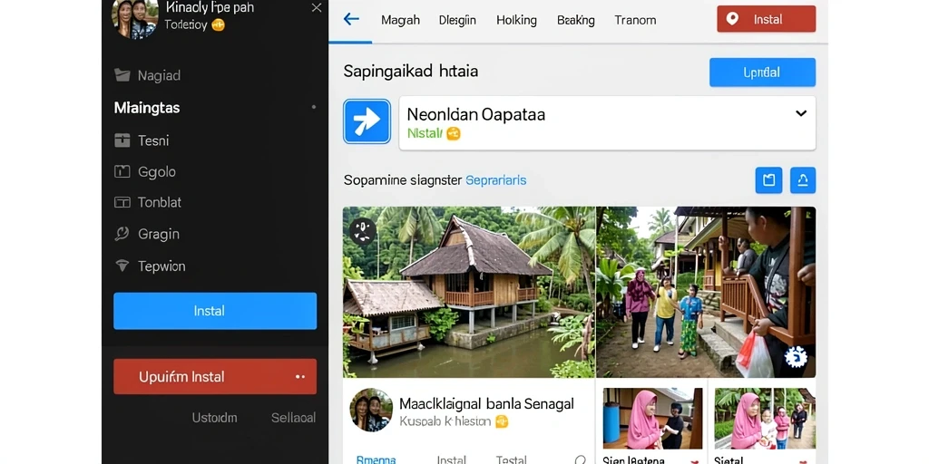Tangkapan layar menampilkan tampilan antarmuka yang menarik.