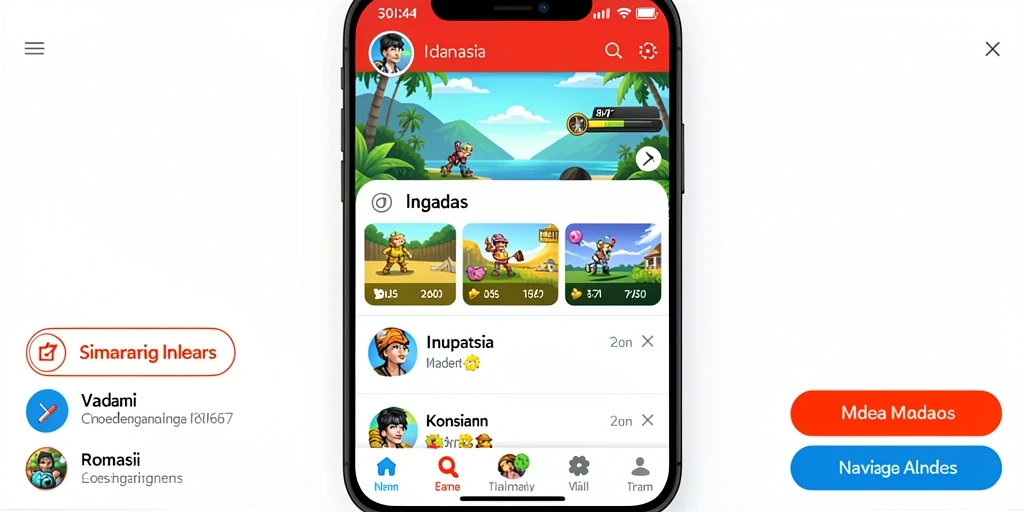 Layar utama aplikasi 8SVIP yang intuitif dan menarik.
