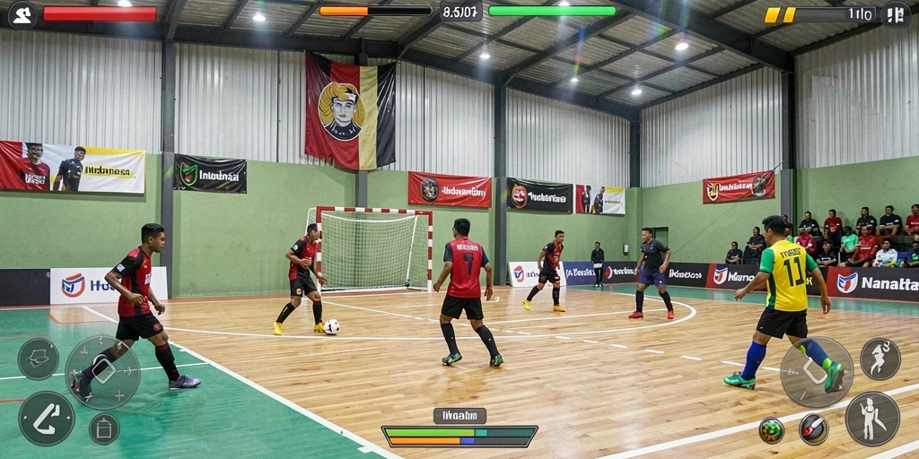 Tampilan grafik yang mencolok dan berwarna-warni.