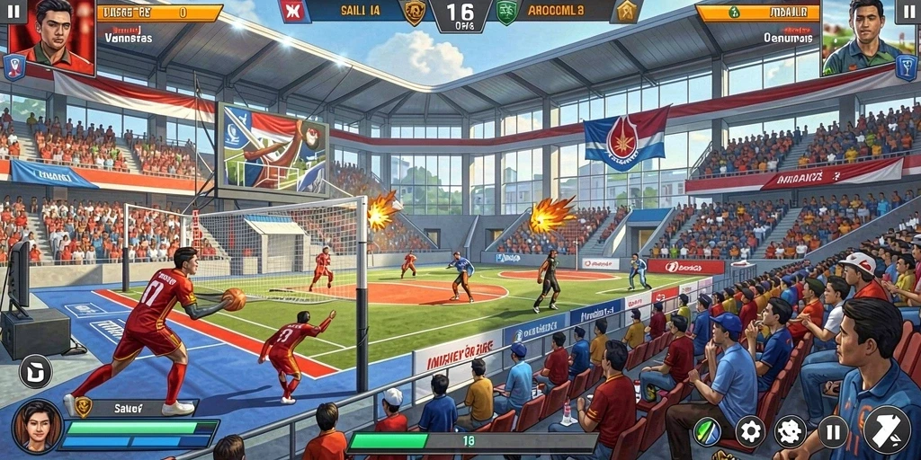 Screenshot menampilkan karakter utama dalam aksi.