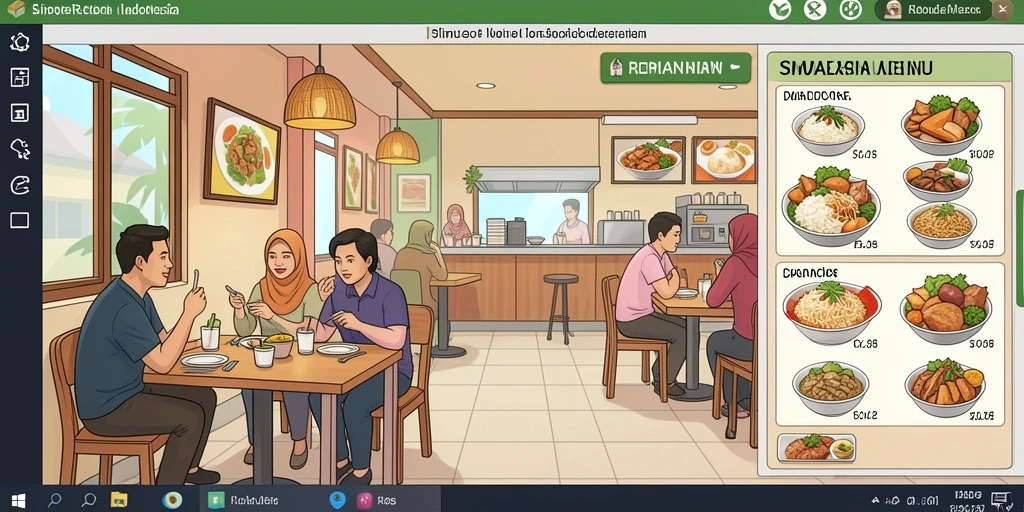 Tampilan menu utama yang intuitif dan mudah digunakan.