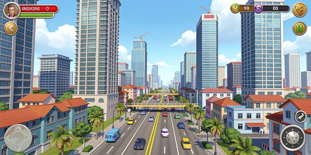 Tampilan awal game yang memukau dan penuh warna.
